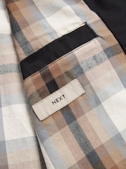Black Shower Resistant Check Lining Harrington Jacket - Image 13 of 13