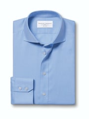 Zils - Charles Tyrwhitt negludināms tvīla izgriezuma klasiska piegriezuma krekls - Attēls 4 no 6