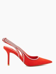 Dune London Orange Cinematic Knot Back Slingback Courts - Image 1 of 4