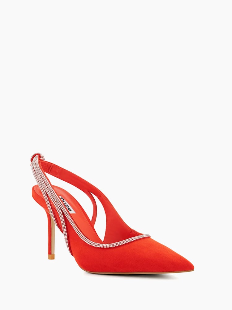 Dune London Orange Cinematic Knot Back Slingback Courts - Image 2 of 4