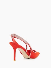 Dune London Orange Cinematic Knot Back Slingback Courts - Image 3 of 4