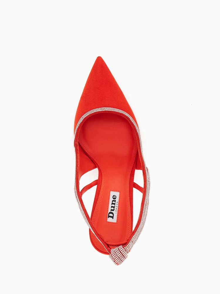 Dune London Orange Cinematic Knot Back Slingback Courts - Image 4 of 4