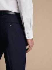Charles Tyrwhitt White Non-iron Stretch Poplin Extra Slim Fit Shirt - Image 3 of 9