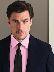 Charles Tyrwhitt Pink Non-Iron Twill Classic Fit Shirt - Image 4 of 9