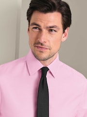 Charles Tyrwhitt Pink Non-Iron Twill Classic Fit Shirt - Image 7 of 9