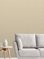 Urban Walls Ochre Yellow Exclusive To Next Floral Geo Wallpaper - Image 1 of 3