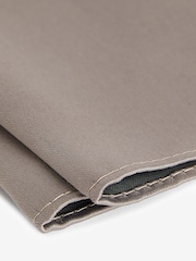 Neutral Brown Satin Tie And Pocket Square Set - Image 2 of 5
