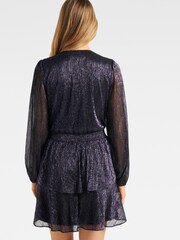 Forever New Blue Keira Plisse Tiered Mini Dress - Image 2 of 5