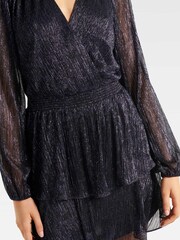 Forever New Blue Keira Plisse Tiered Mini Dress - Image 5 of 5