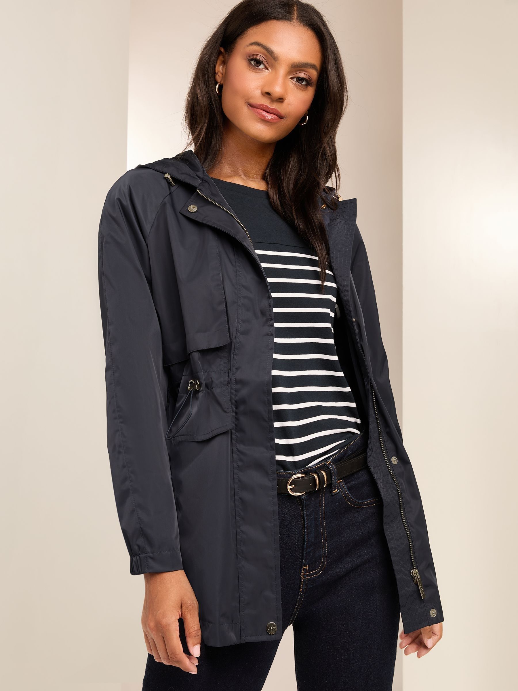 Buy Lipsy Navy Blue Shower Resistant Rain Coat from Next France