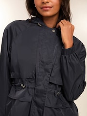 Lipsy Navy Blue Shower Resistant Rain Coat - Image 2 of 4