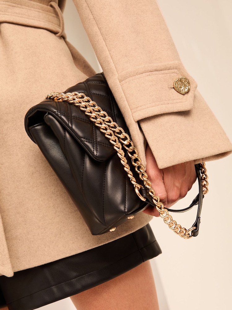 Lipsy Beige Collarless Belted Smart Coat - Image 5 of 5