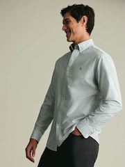 Gaiši zaļa - Charles Tyrwhitt pogājams, elastīgs, mazgāts, klasiska piegriezuma Oxford krekls - Attēls 2 no 4