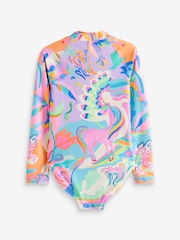 Multi Bright Unicorn Long Sleeved Swimsuit (3-16yrs) - Image 6 of 7