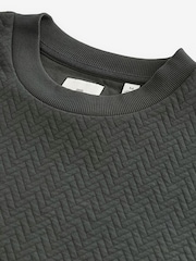 Slate Grey Premium Texture Crew Sweatshirt - Image 7 of 8