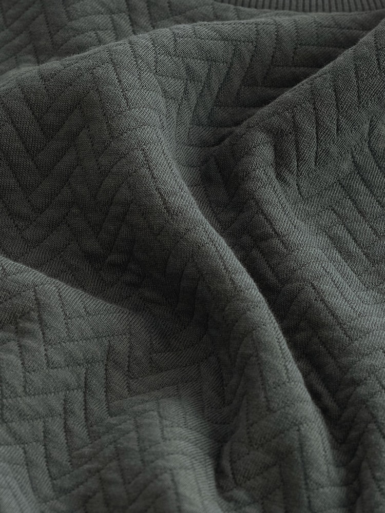 Slate Grey Premium Texture Crew Sweatshirt - Image 8 of 8