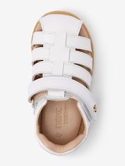 White Leather Standard Fit (F) First Walker Fisherman Sandals - Image 8 of 10
