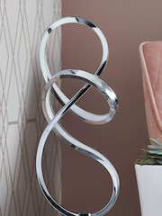 Chrome Sculptural LED Touch Table Lamp - Image 2 of 8