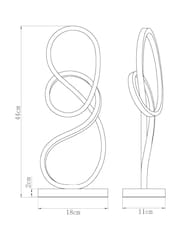 Chrome Sculptural LED Touch Table Lamp - Image 4 of 8