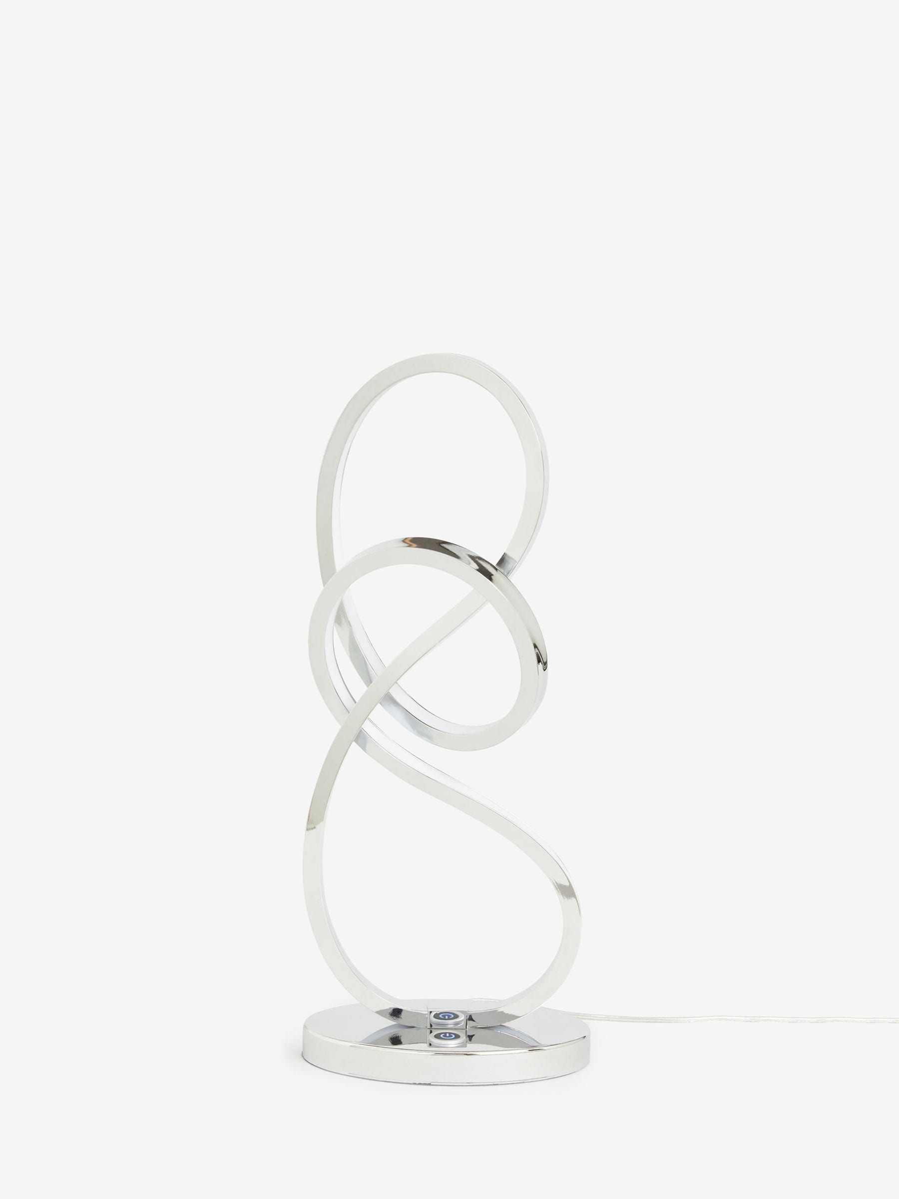 Sculptural led touch table lamp top