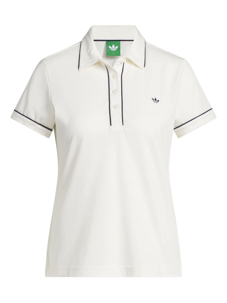 adidas Golf White F Solid Polo Shirt - Image 7 of 7
