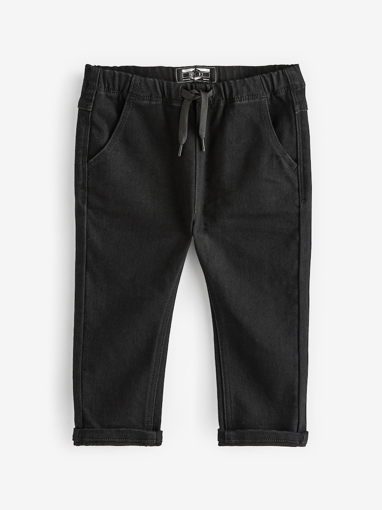 Black Denim Super Soft Pull-On Jeans With Stretch (3mths-7yrs) - Image 1 of 1