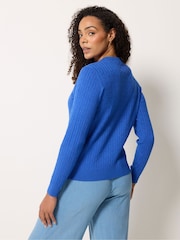 M&Co Blue Mini Cable Jumper - Image 3 of 5