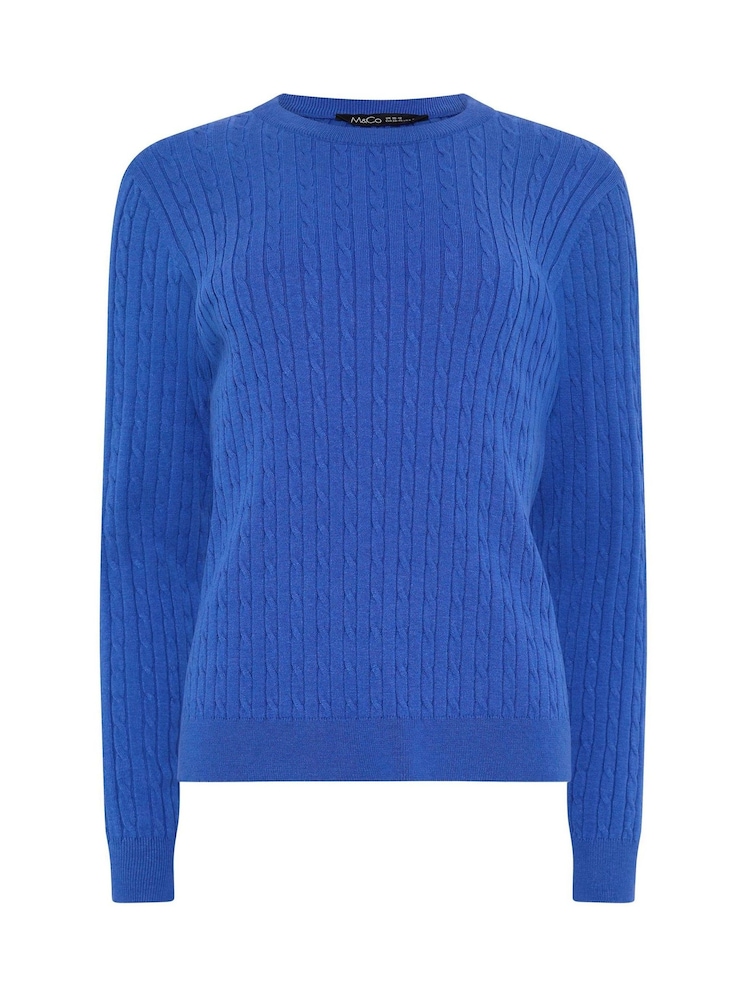 M&Co Blue Mini Cable Jumper - Image 5 of 5
