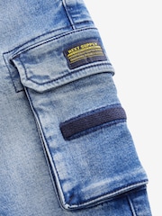 Mid Blue Comfort Cargo Jeans (3mths-7yrs) - Image 8 of 9