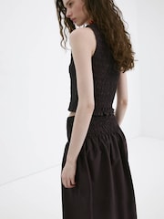 Mango Brown Smocked Vest - Image 5 of 8