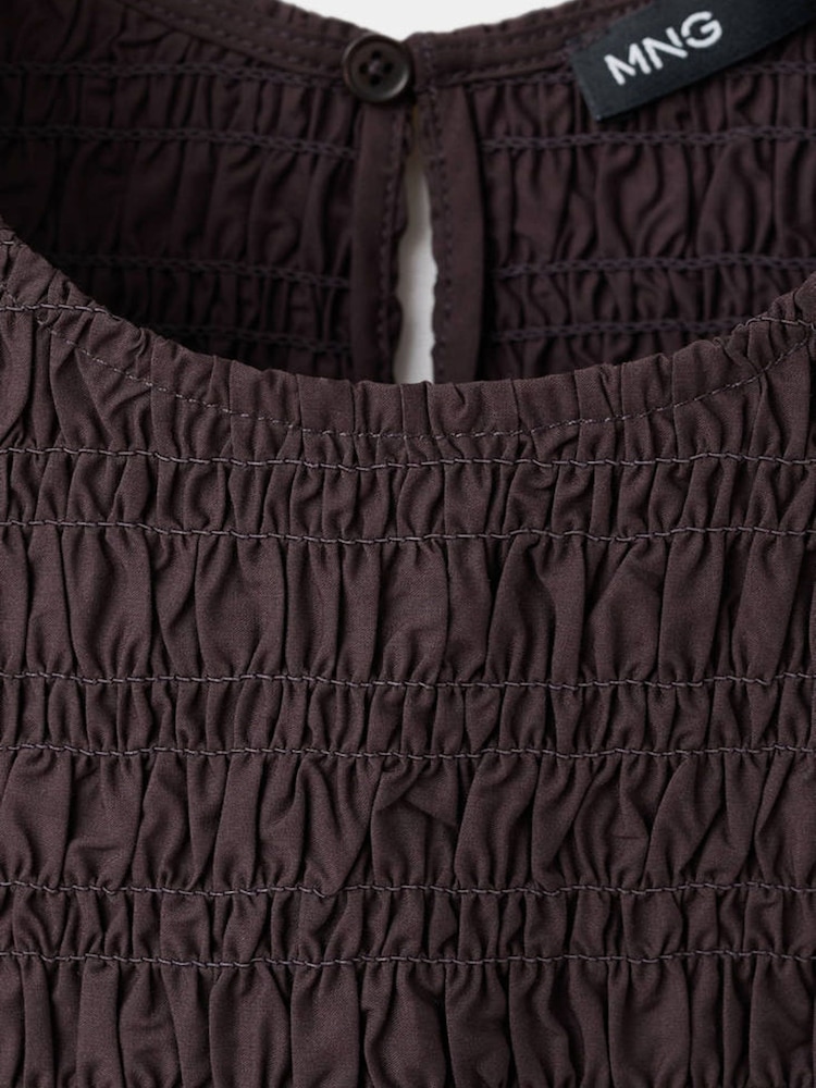 Mango Brown Smocked Vest - Image 8 of 8