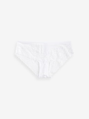 Pink/Blue/White Brazilian Floral Lace Knickers 3 Pack - Image 7 of 8
