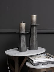 Libra Interiors Black Pelham Pillar Candle Holder Small - Image 1 of 3