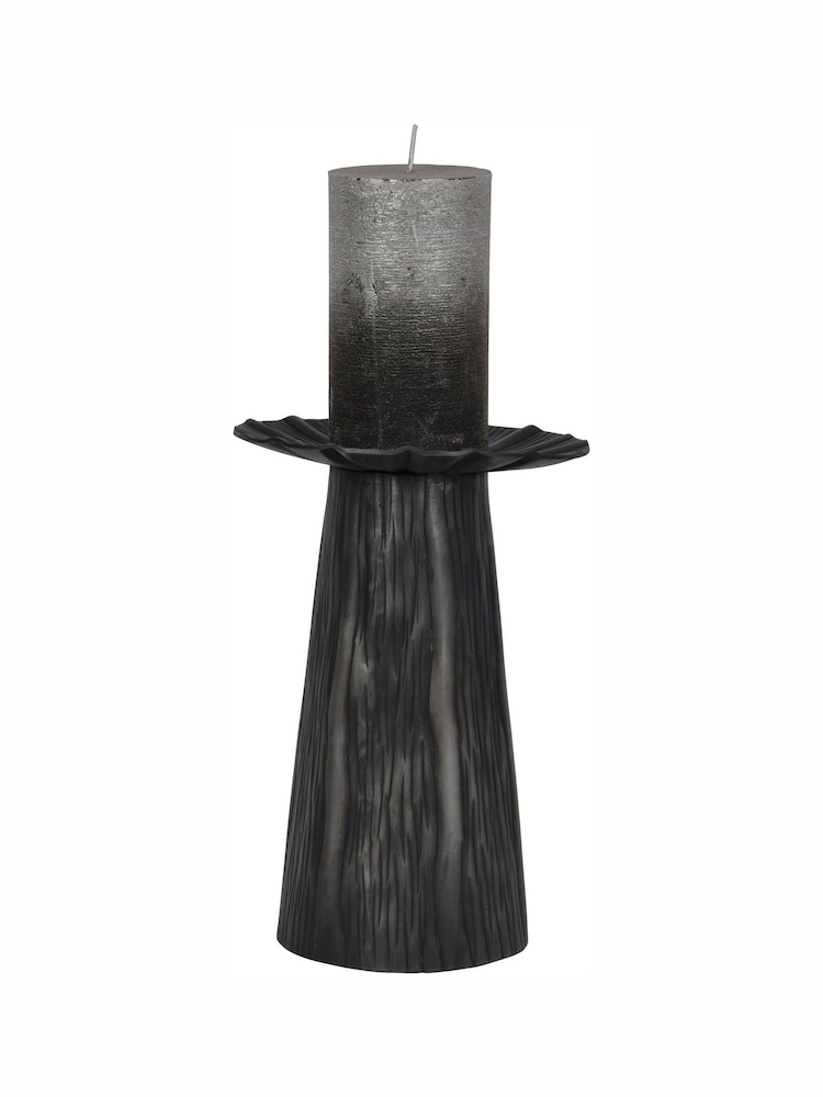 Libra Interiors Black Pelham Pillar Candle Holder Small - Image 2 of 3