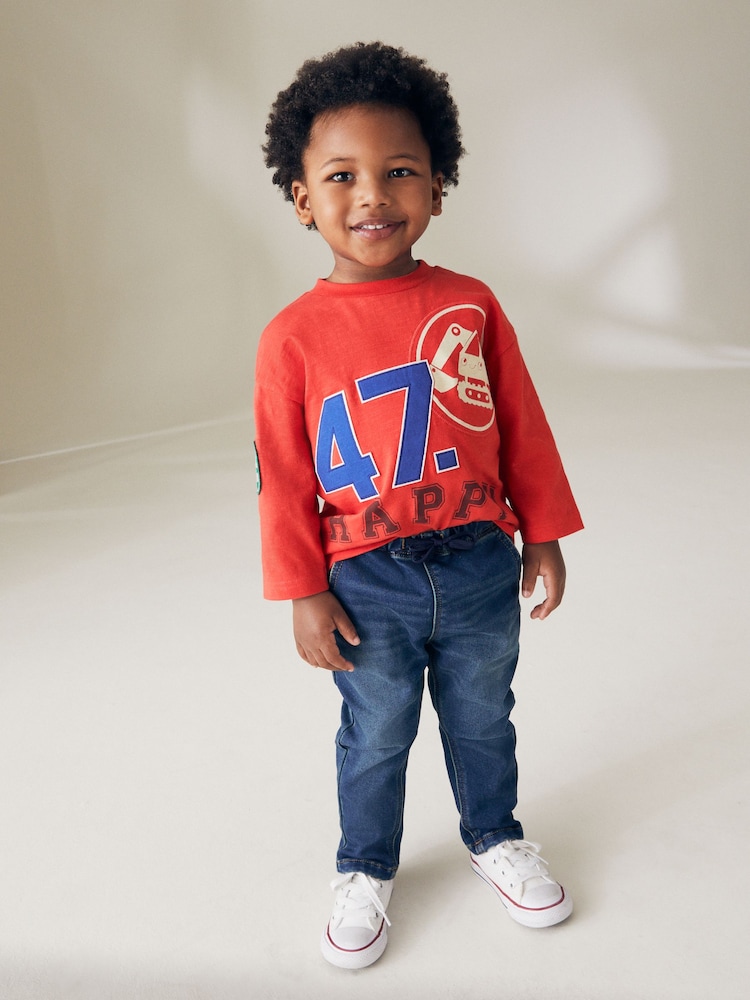 Vintage Wash Super Soft Pull-On Jeans With Stretch (3mths-7yrs) - Image 2 of 4