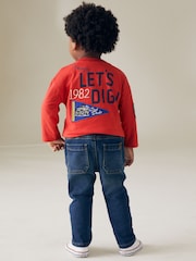 Vintage Wash Super Soft Pull-On Jeans With Stretch (3mths-7yrs) - Image 3 of 4