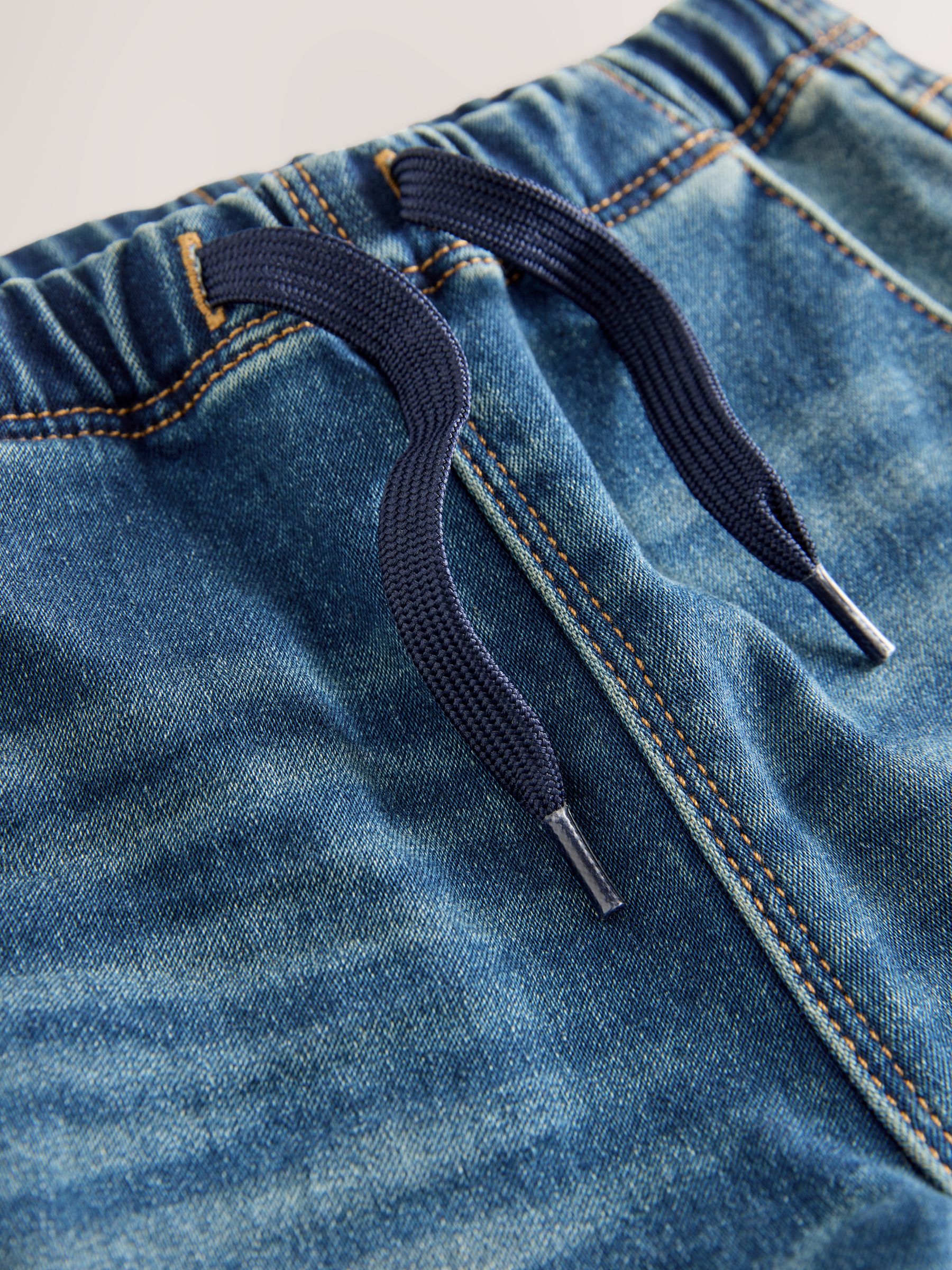 Jeans Elásticos Super Suaves NEXT - Con Cintura Elástica Y Cordón Ajustable | Tejido Denim Knit Con Stretch | Lavable A Máquina