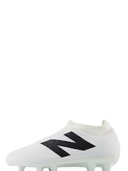 New Balance Off White Boys Tekela Firm Football Boots - Image 3 of 6