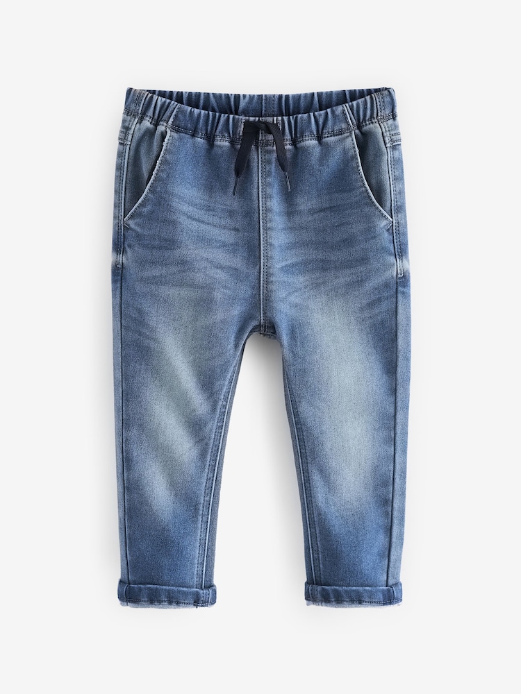 Blue Black Denim Supersoft Pull-On Jeans With Stretch 2 Pack (3mths-7yrs) - Image 2 of 5