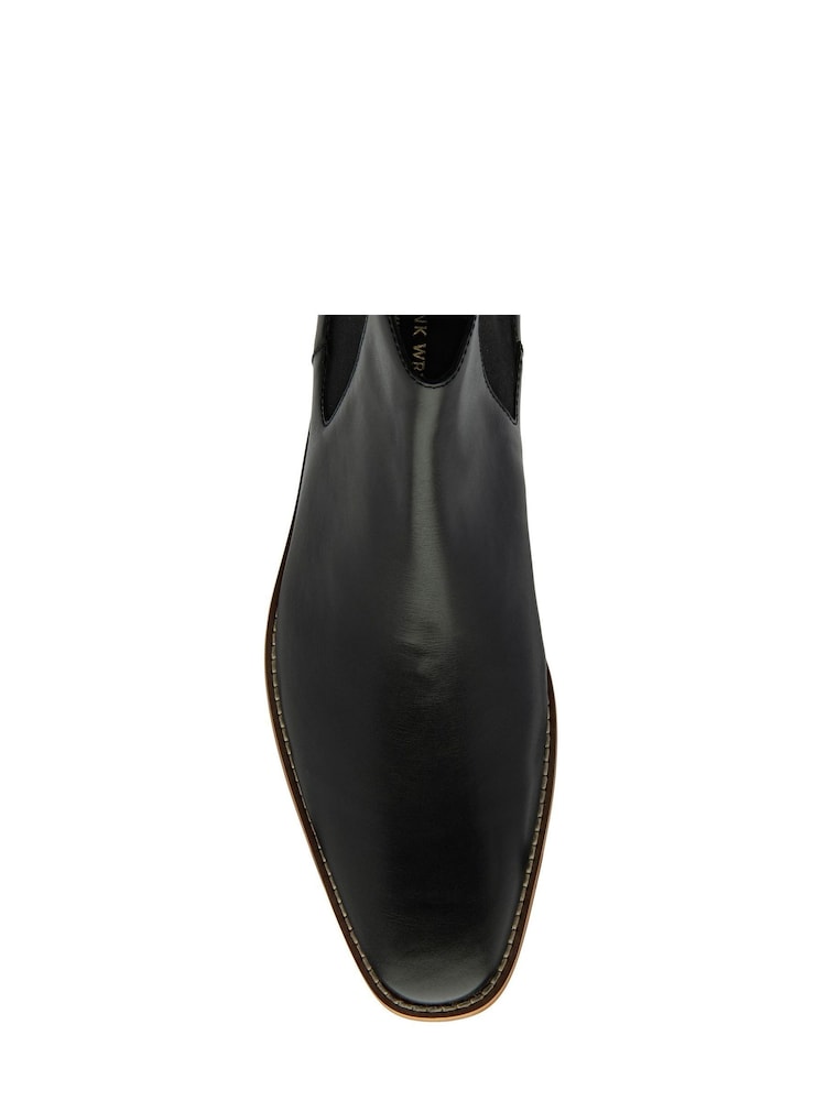 Frank Wright Black Leather Chelsea Mens Boots - Image 4 of 4