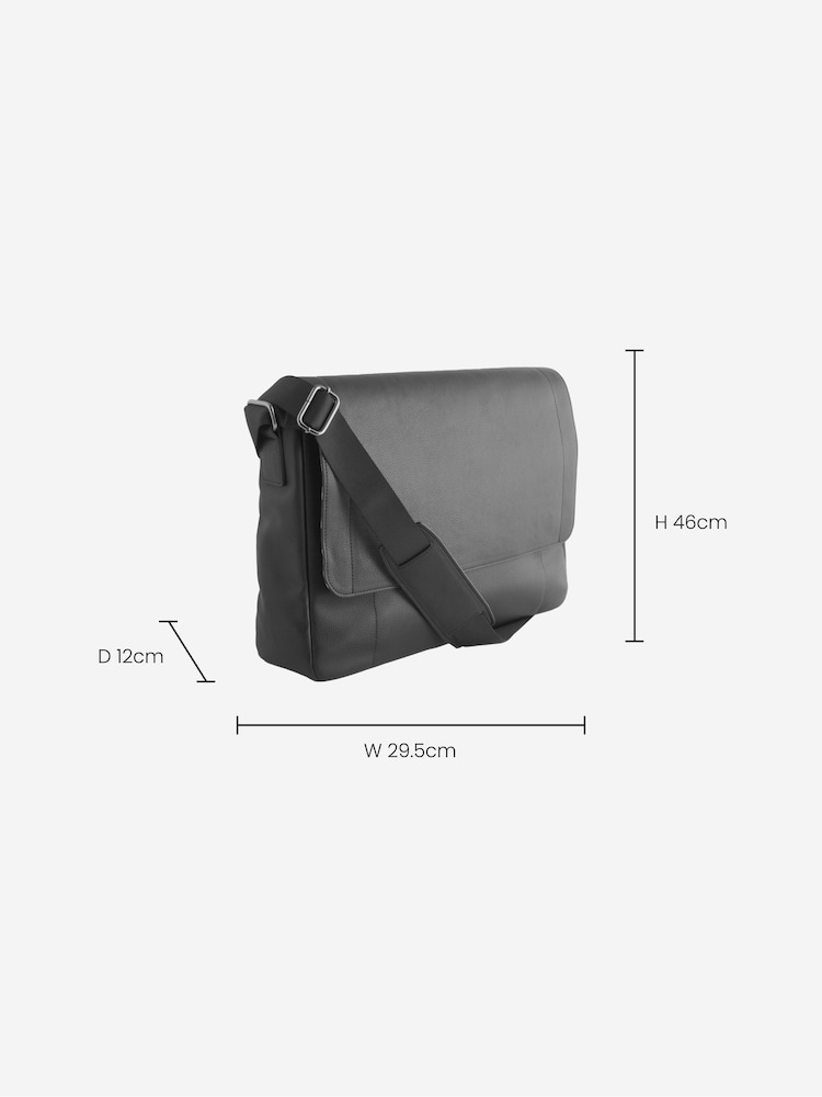 Black Messenger Bag - Image 4 of 10