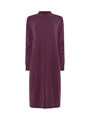 M&Co Purple Midi Funnel Neck Jumper Dress - Image 5 of 5