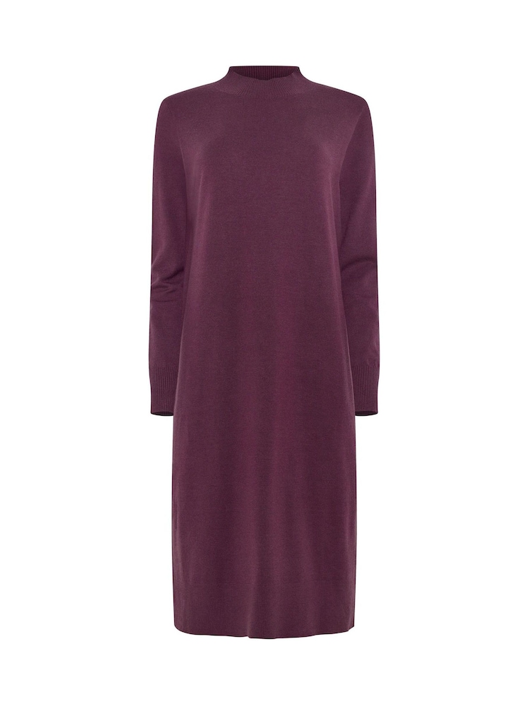 M&Co Purple Midi Funnel Neck Jumper Dress - Image 5 of 5 M&Co Purple Midi Funnel Neck Jumper Dress - Image 5 of 5