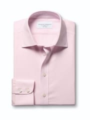 Απαλό ροζ - Charles Tyrwhitt Πουκάμισο χωρίς σίδερο Twill Slim Fit - Εικόνα 5 από 7