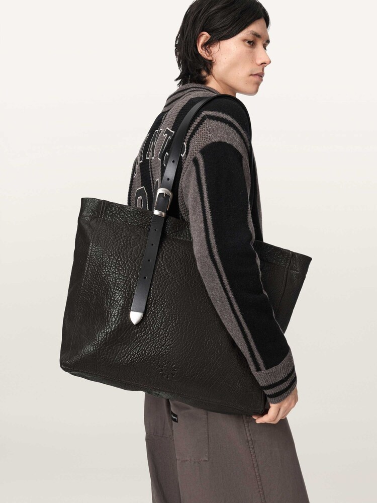 AllSaints Brown Haven Leather Tote Bag - Image 2 of 7