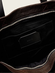 AllSaints Brown Haven Leather Tote Bag - Image 3 of 7