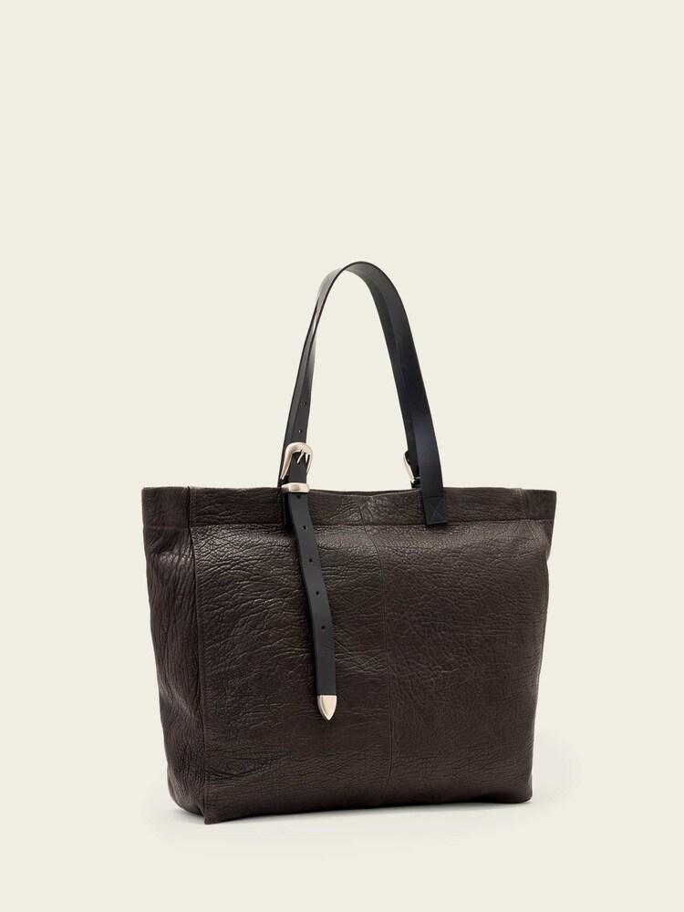 AllSaints Brown Haven Leather Tote Bag - Image 7 of 7