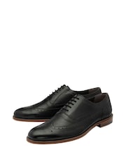 Frank Wright Black Leather Lace Up Brogues - Image 2 of 4