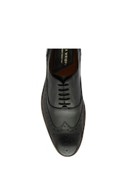 Frank Wright Black Leather Lace Up Brogues - Image 4 of 4