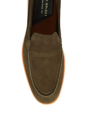 Frank Wright Green Suede Slip On Loafers - Image 4 of 4